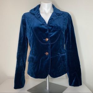 J Crew Teal Velvet Blazer